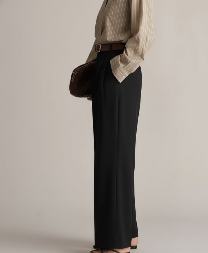 Black Formal Wide Leg Pants (Women)