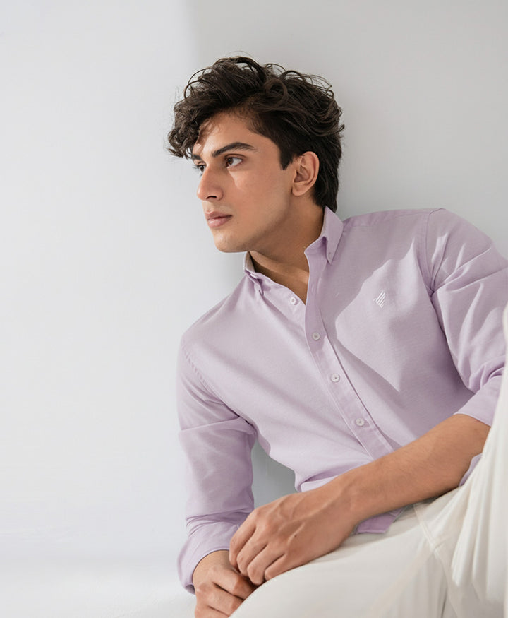 Lt Purple Oxford Shirt (Slim / Modern Fit)
