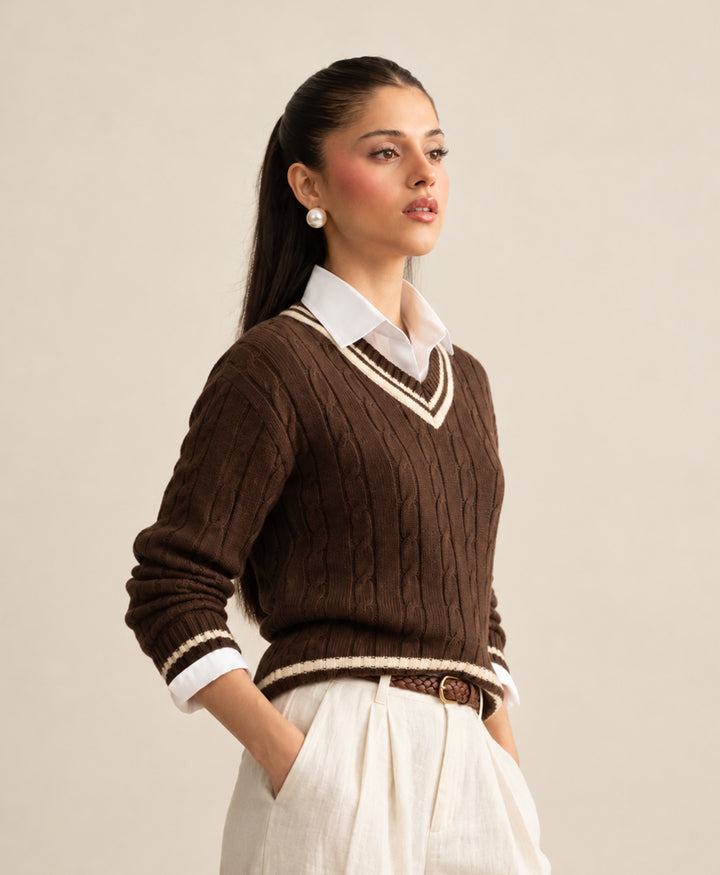 Classic Chocolate Cricket Sweater (Women)