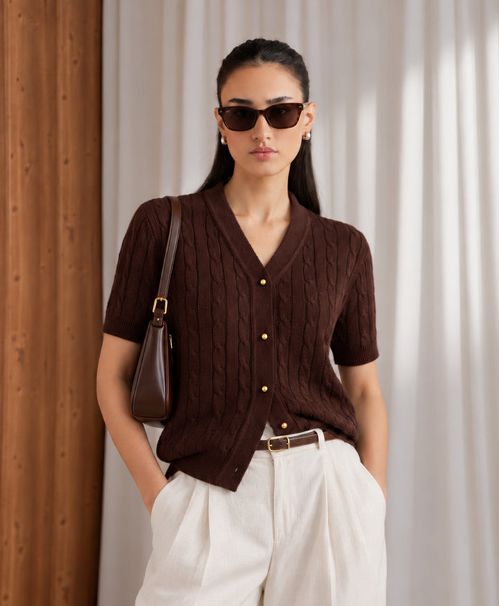 Chocolate Winter Cardigan (Women)