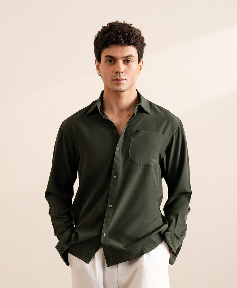 Olive Classic Sleek Shirt