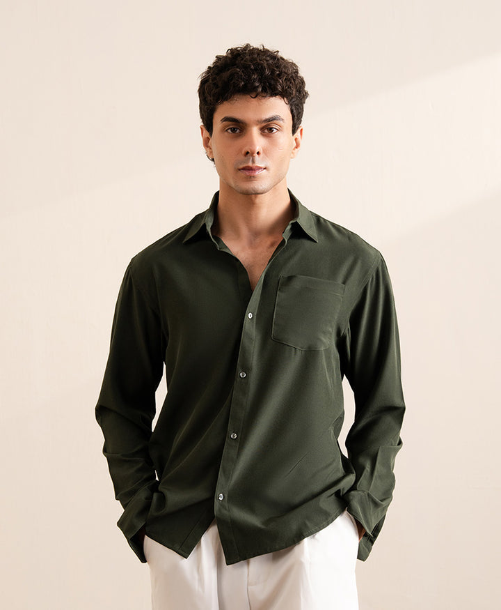 Olive Classic Sleek Shirt
