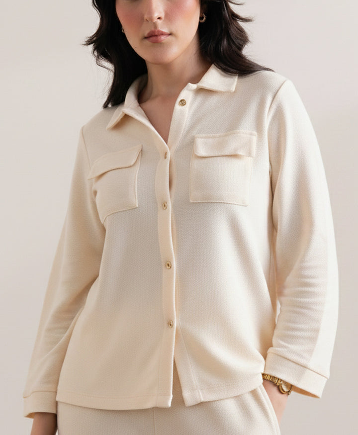 Tofu Fine Waffle knit Shirt (Women)