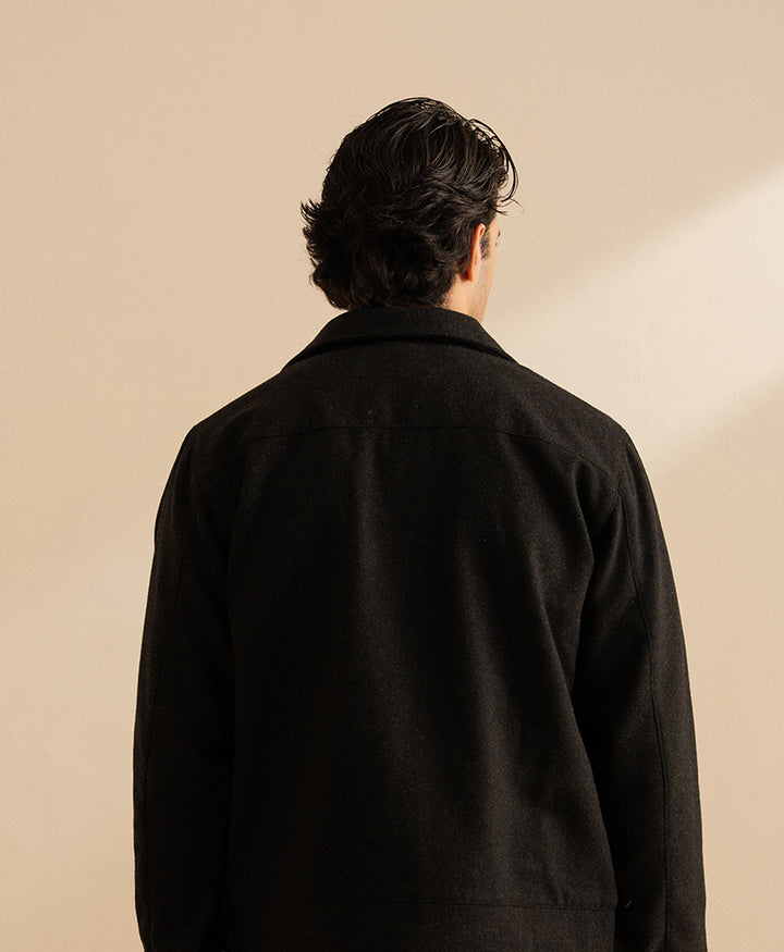 Modern Minimal Jacket Charcoal