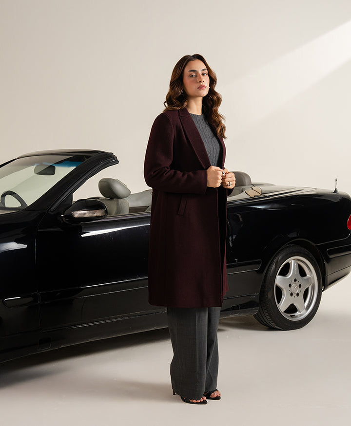 Maroon Long Coat (Women)