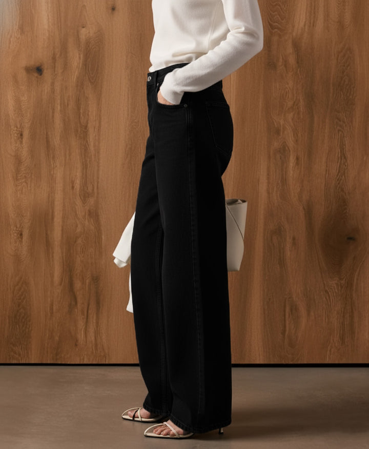 Black Wide Leg Jeans (Women)