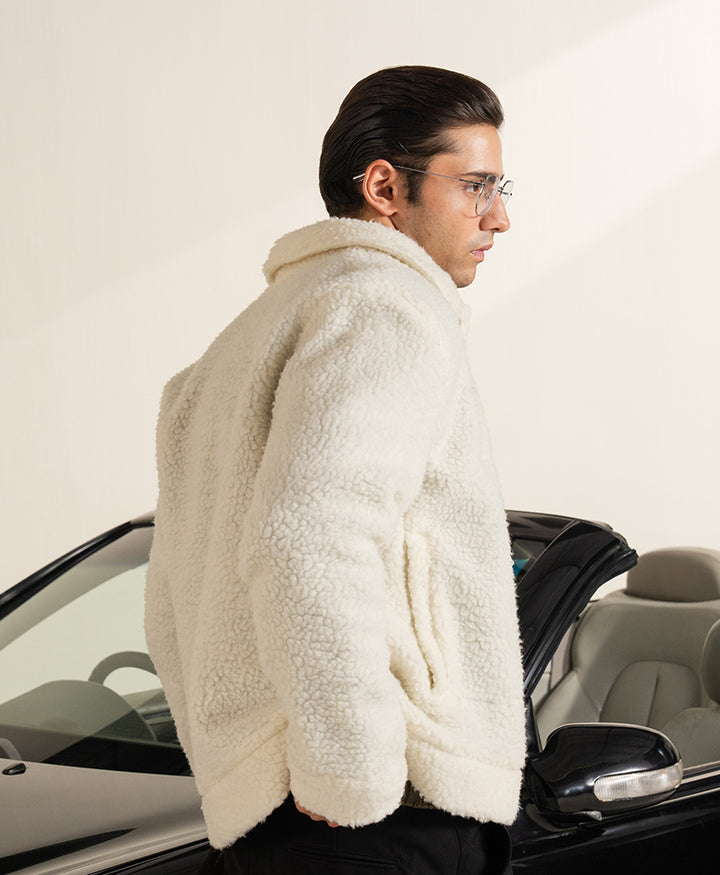 OFF White Retro Sherpa Jacket