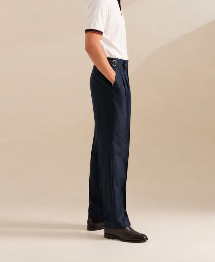 Navy Modern Side Tab Ghurka Pants