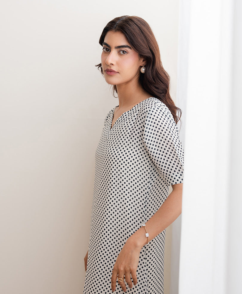 OFF White Polka Dot Dress (Women)