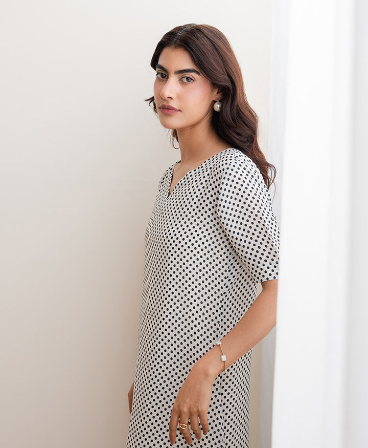 OFF White Polka Dot Dress (Women)