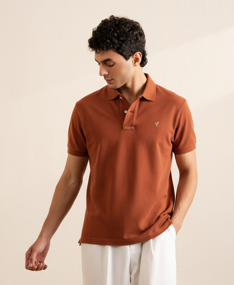 Ginger Brown Basic POLO