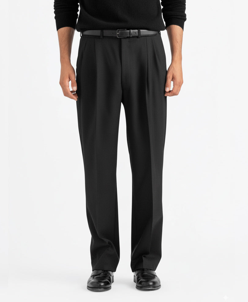 Charcoal Pleated Dress Pant