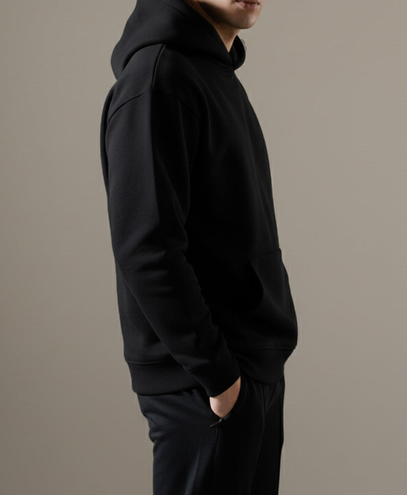 Black Drop Shoulder Hood
