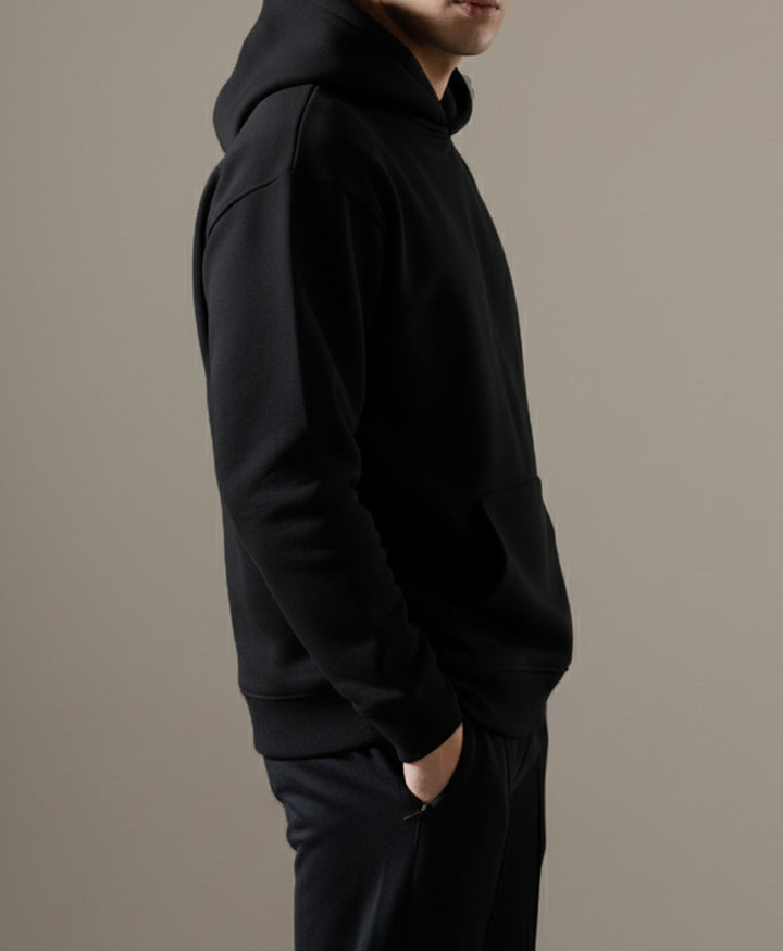 Black Drop Shoulder Hood