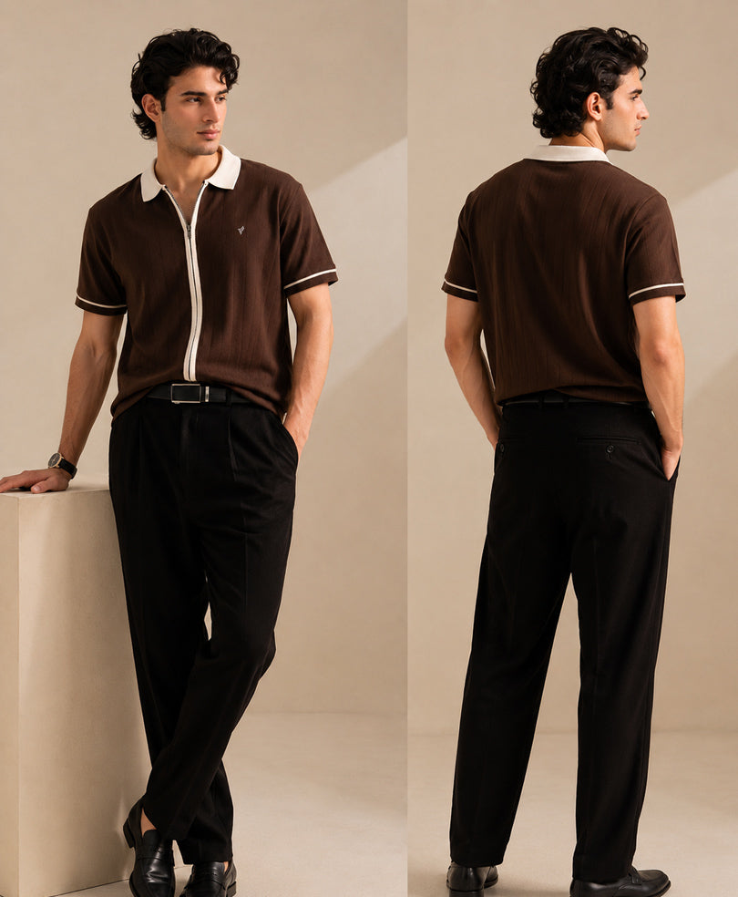 Chocolate Full Zip Cardigan