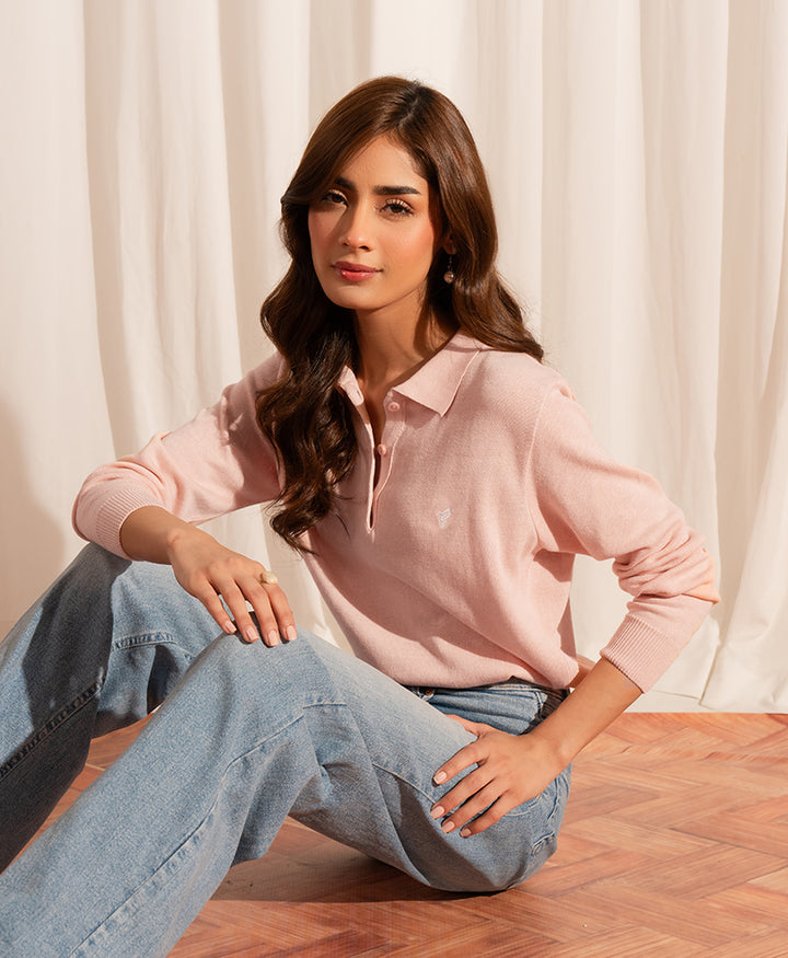 Pink Knitted POLO (Women)