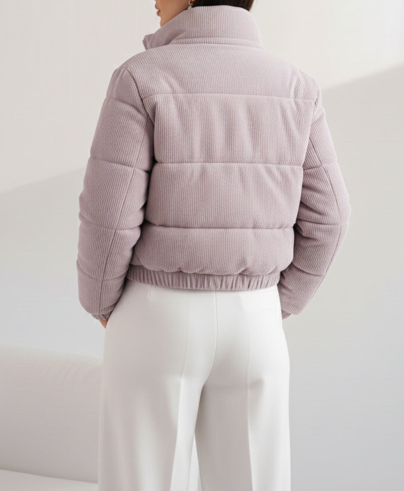 Lilac Corduroy Puffer Jacket (Women)