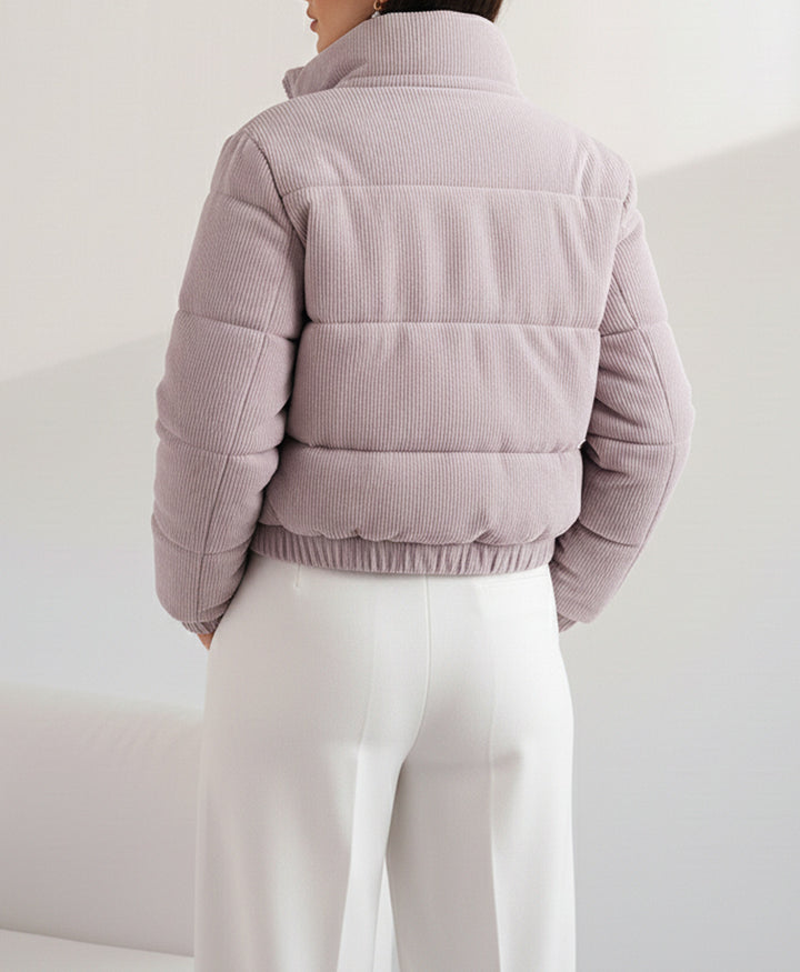 Lilac Corduroy Puffer Jacket (Women)
