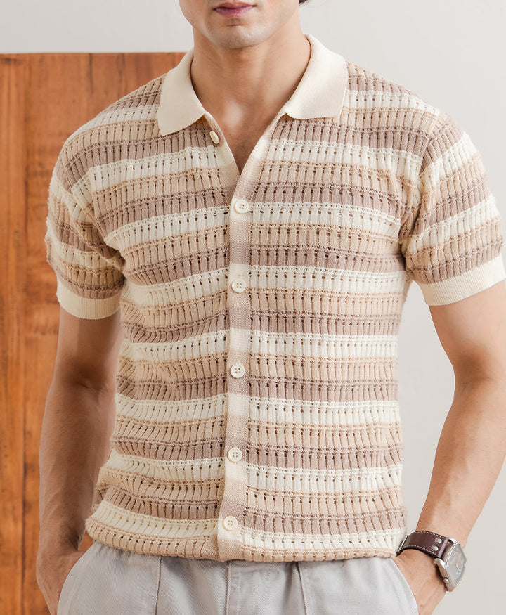 Tan Artisan POLO Cardigan