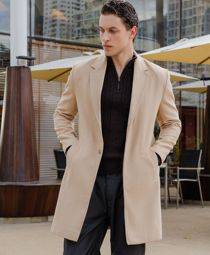 Beige Wool Over Coat