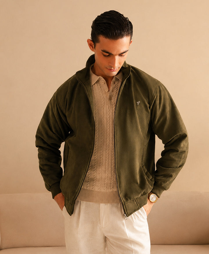 Suede Olive Jacket