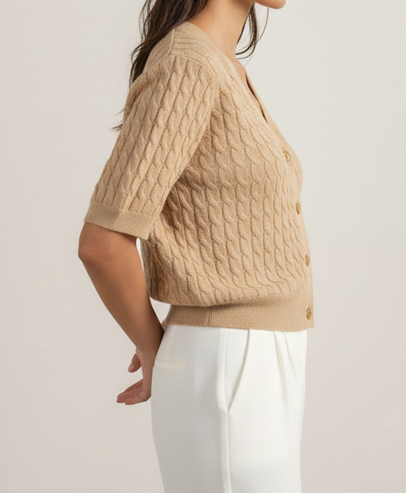 Beige Winter Cardigan (Women)