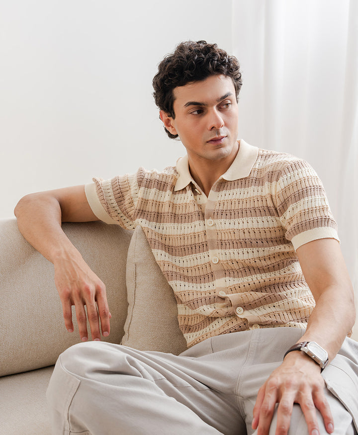 Tan Artisan POLO Cardigan