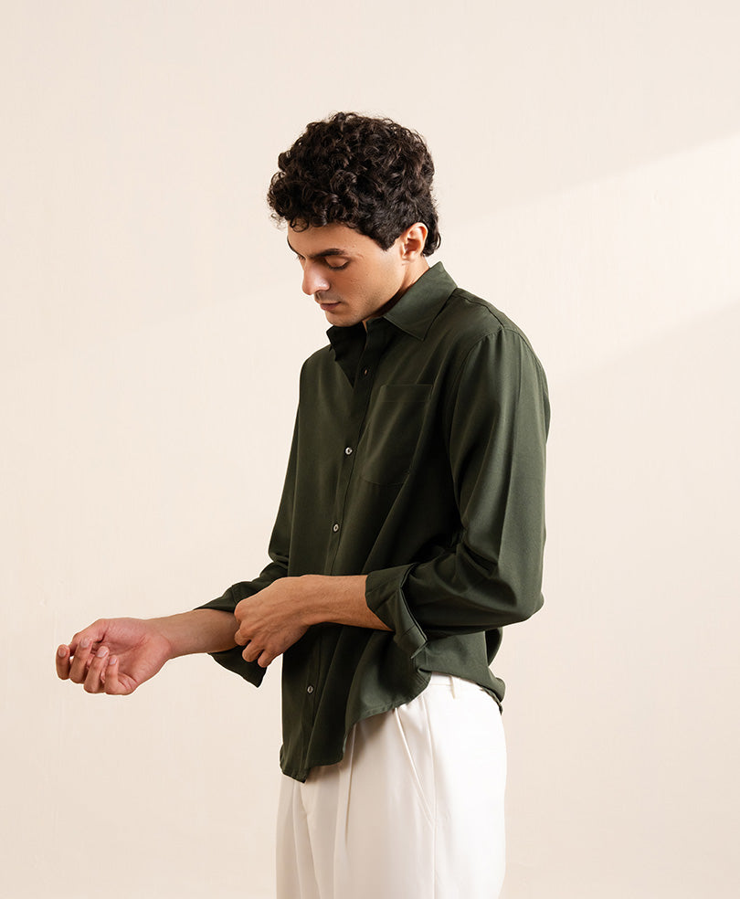 Olive Classic Sleek Shirt