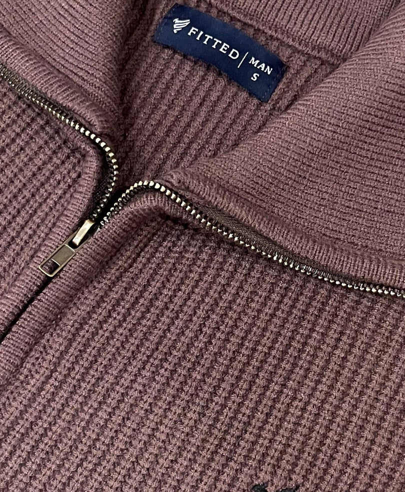 Camel Vintage Full Zipper Sweater