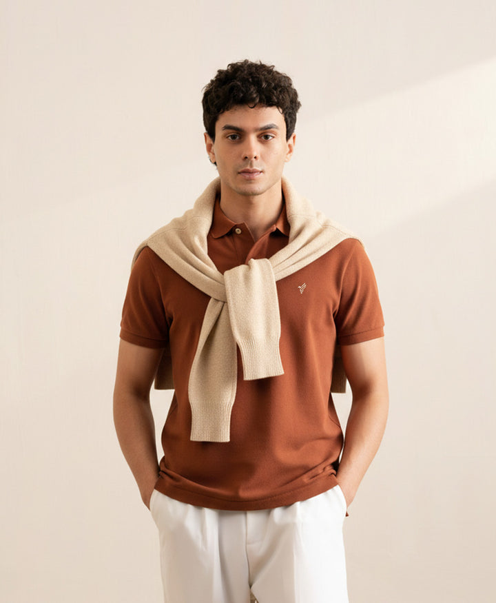 Ginger Brown Basic POLO