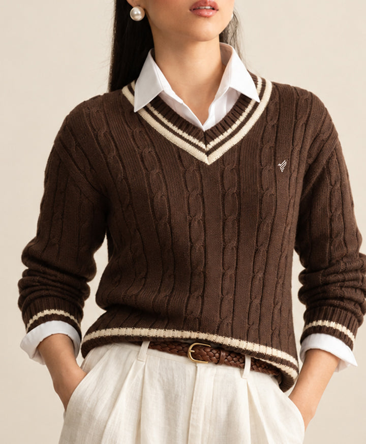 Classic Chocolate Cricket Sweater (Women)
