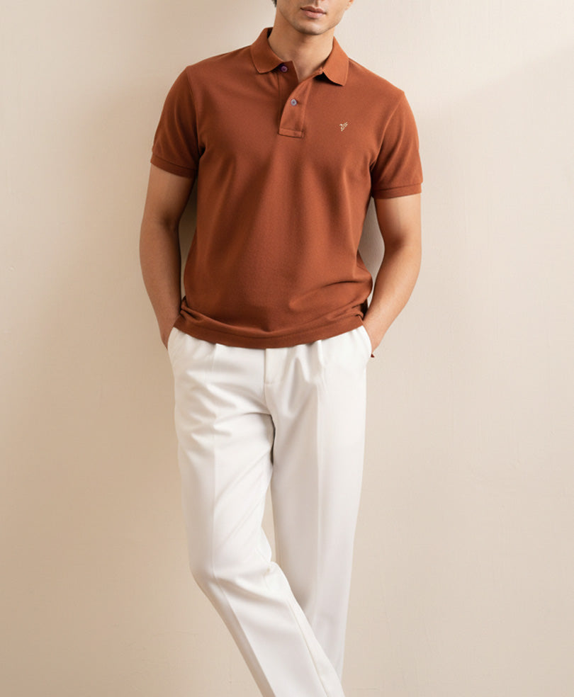 Ginger Brown Basic POLO