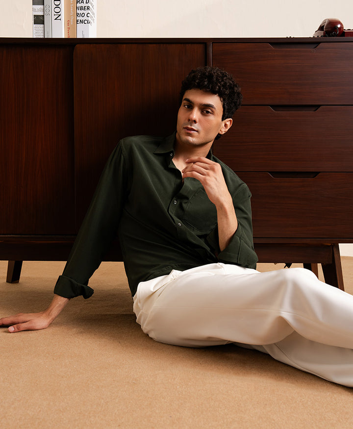 Olive Classic Sleek Shirt