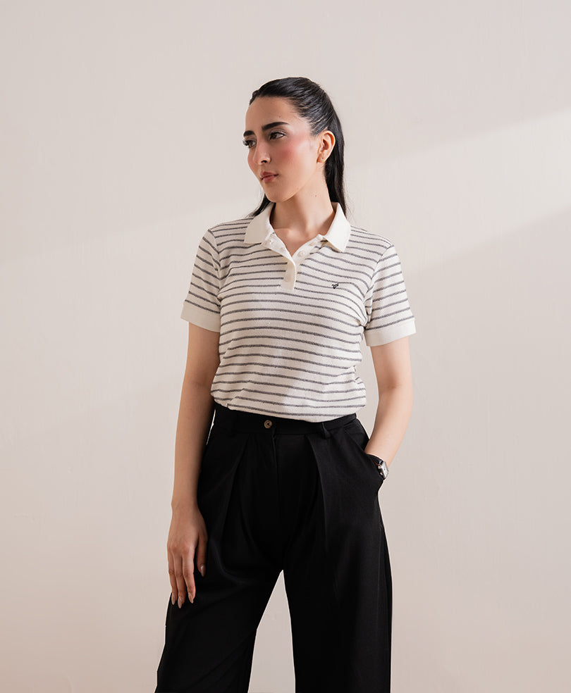 Black Wide Leg Pleated Pants (Women)