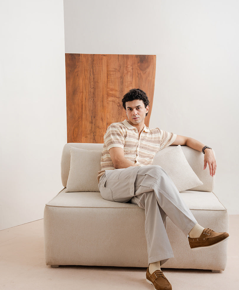 Tan Artisan POLO Cardigan