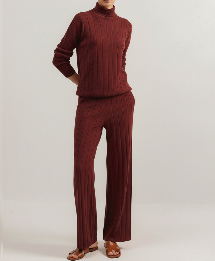 Maroon Drop Needle Trouser (Women)