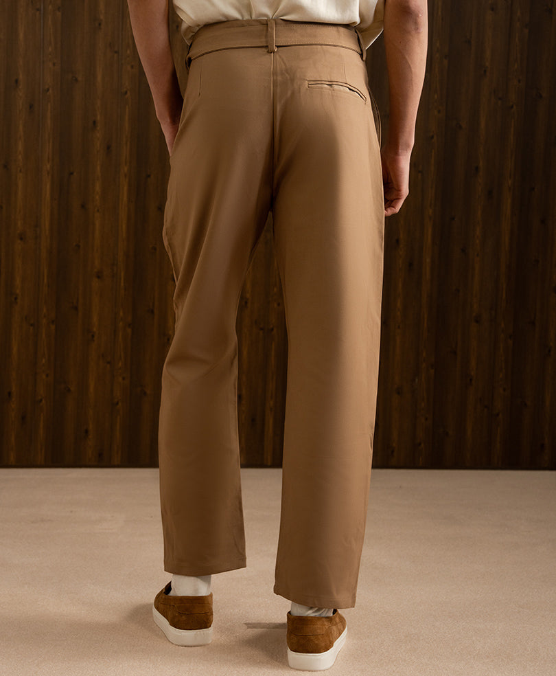 Coffee Fitted Hero Trouser Pant