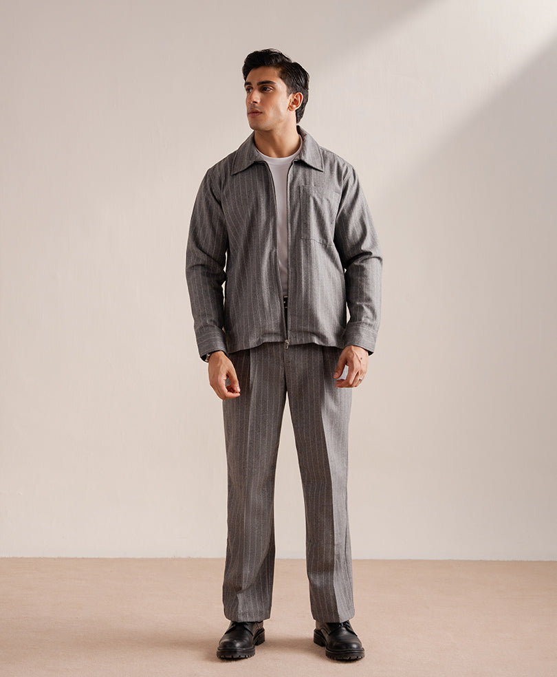 Grey Pinstripe Jacket