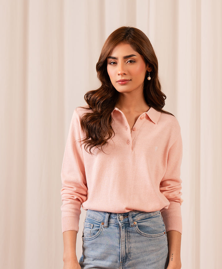 Pink Knitted POLO (Women)