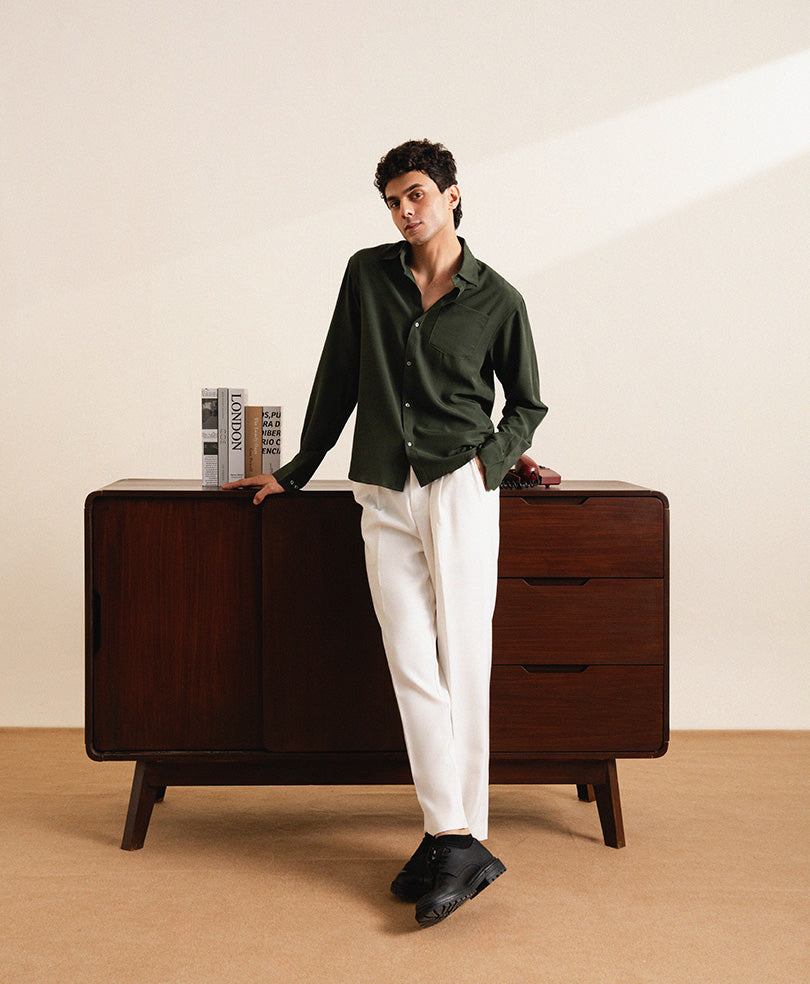 Olive Classic Sleek Shirt