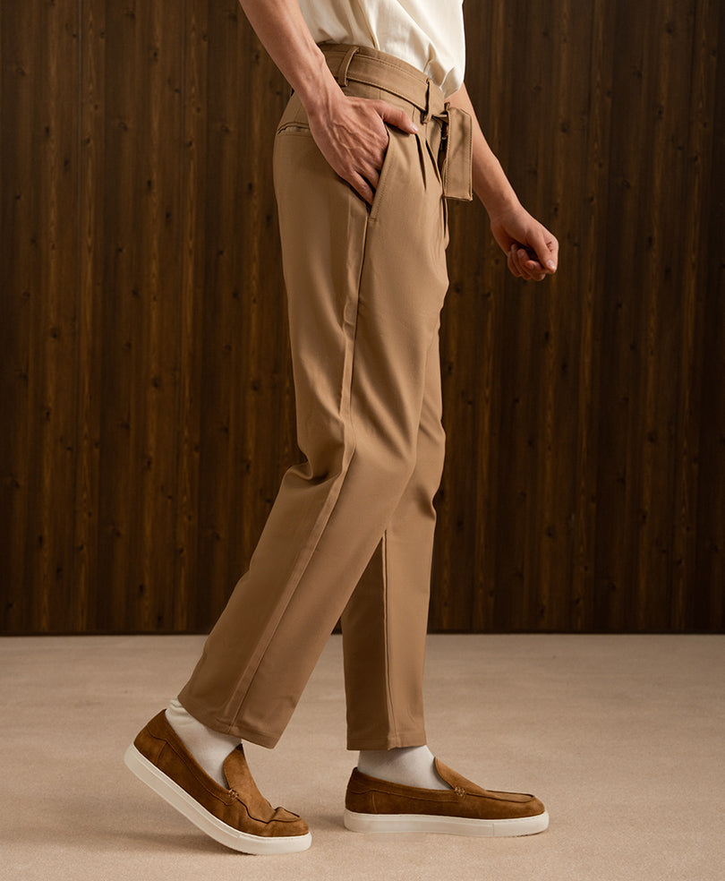 Coffee Fitted Hero Trouser Pant