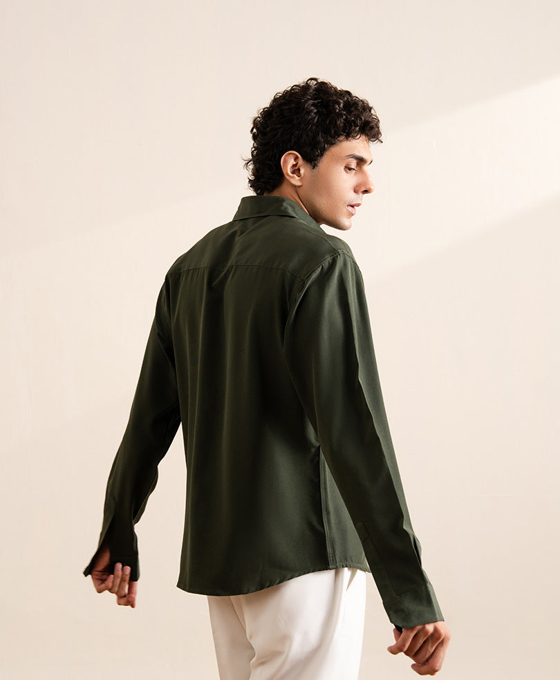 Olive Classic Sleek Shirt
