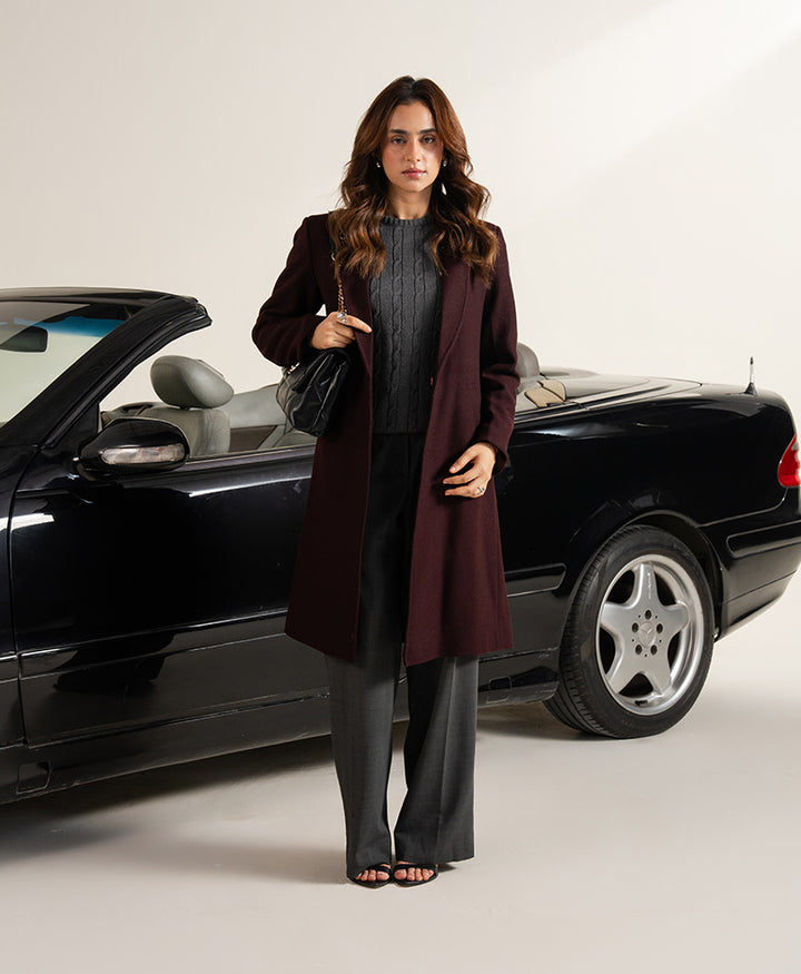 Maroon Long Coat (Women)