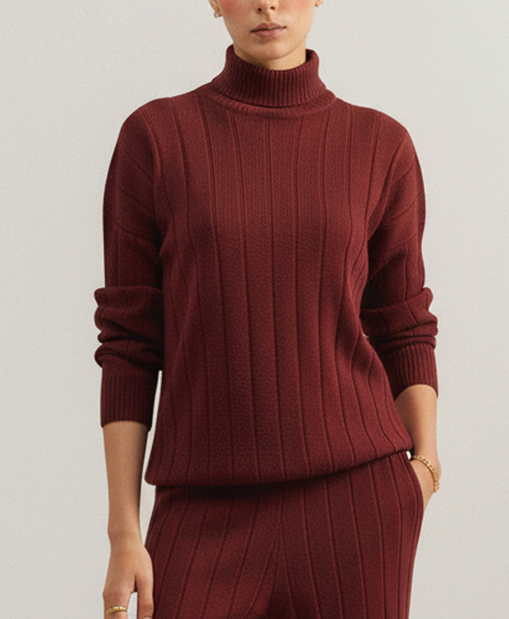 Maroon Turtle Neck Sweater (Women)
