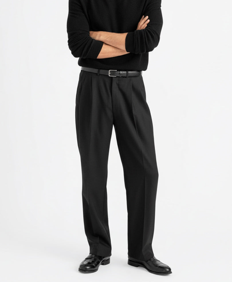 Charcoal Pleated Dress Pant