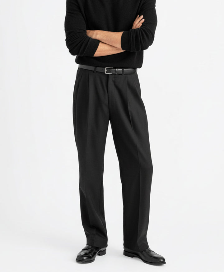 Charcoal Pleated Dress Pant