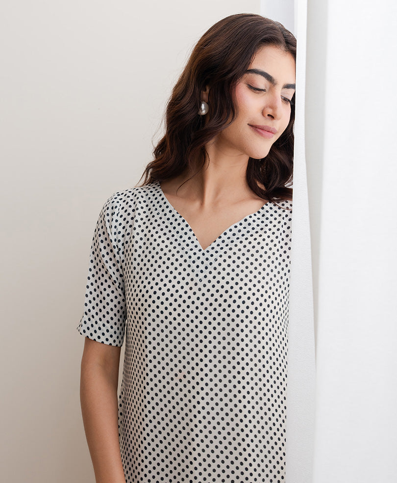 OFF White Polka Dot Dress (Women)
