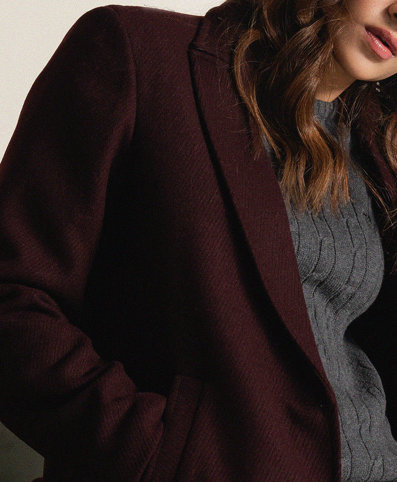 Maroon Long Coat (Women)