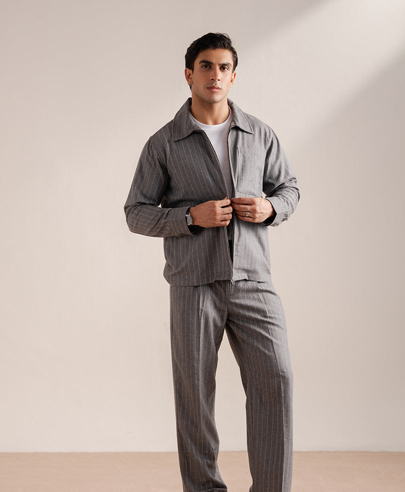 Grey Pinstripe Jacket
