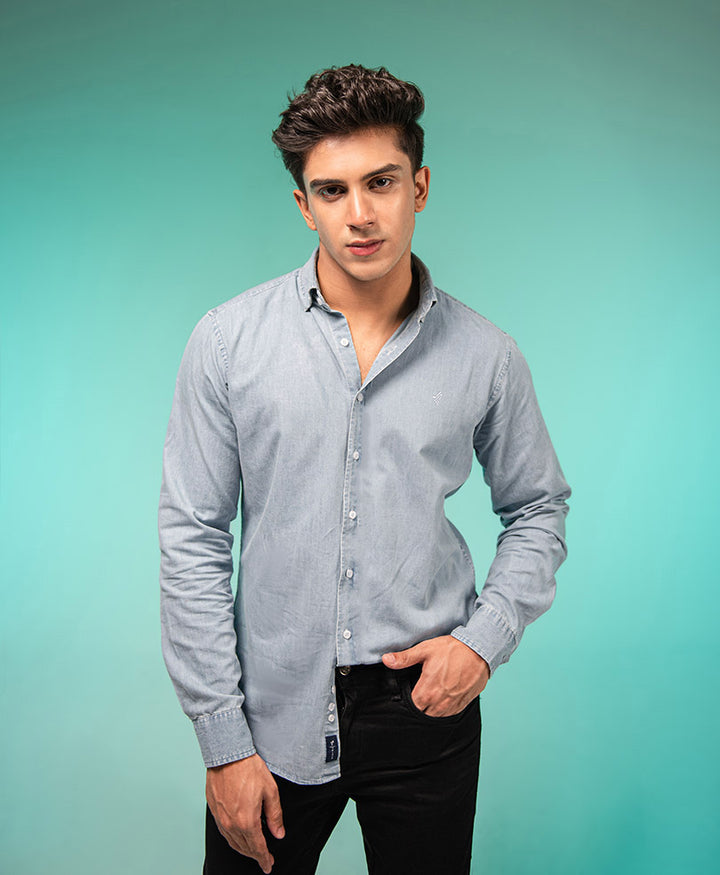 LT Blue Classic Denim Shirt (Regular Fit)